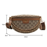Canvas Waist Bag Printed Letter Shoulder Crossbody Chest Bag