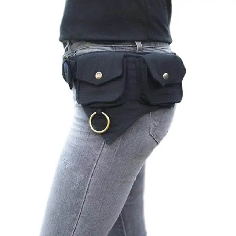 Women Waist Bag for Outdoor Sporting Money Street Hip-Hop Traveling