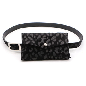 Leopard Print Female Waist Bag - Vintage Style Travel Messenger Belt