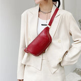 Women Waist Bag Fanny Pack PU Leather Lady Chest Bags