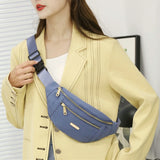 Women Waist Bag Fanny Pack Zipper Chest Bag Female Banana Bag