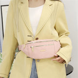 Women Waist Bag Fanny Pack Chest Bag Zipper Closure
