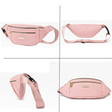 Women Waist Bag Fanny Pack Chest Bag Zipper Closure