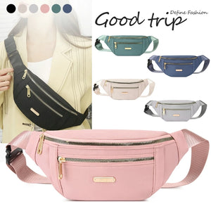 Women Waist Bag Fanny Pack Zipper Chest Bag Female Banana Bag