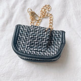 Chain Waist Belt Bag Grid Girl Fanny Pack Small Phone Pack