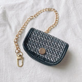 Chain Waist Belt Bag Grid Girl Fanny Pack Small Phone Pack