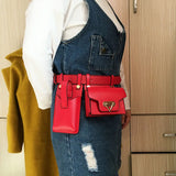 Women Waist Bag Phone Bag Waist Pack High PU Shoulder Crossbody Chest Bag