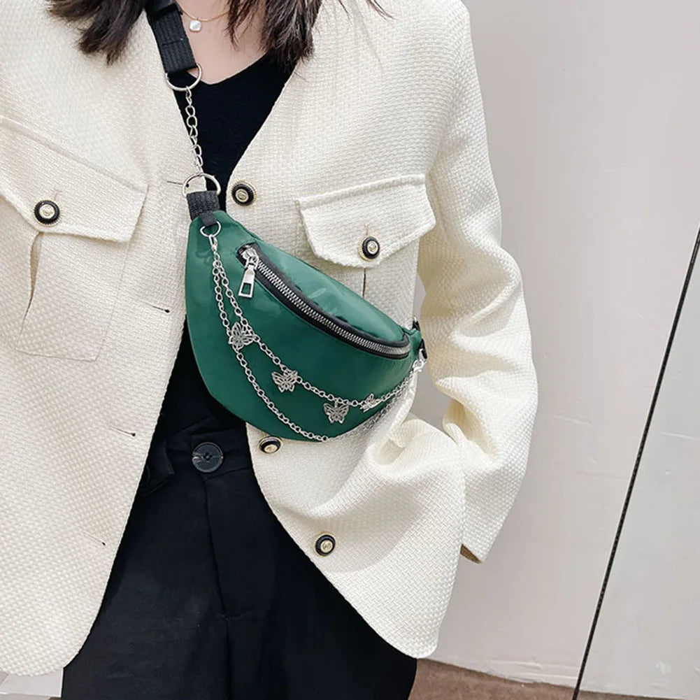 Chain Crossbody Chest Bag Women Butterfly Chain Vintage Wallet Clutch
