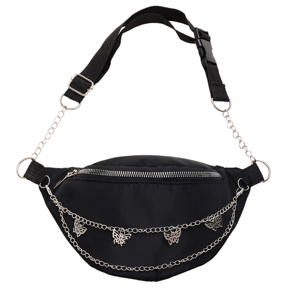 Chain Crossbody Chest Bag Women Butterfly Chain Vintage Wallet Clutch