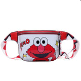 Leather Cartoon Print Waist Bag Women Fanny Pack Mini Chest Handbag