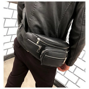 Multifunction Leather Waist Bag for Women Girls Men