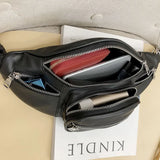 Multifunction Leather Waist Bag for Women Girls Men