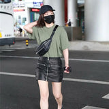Multifunction Leather Waist Bag for Women Girls Men