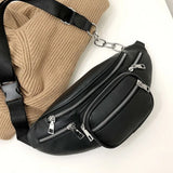 Multifunction Leather Waist Bag for Women Girls Men