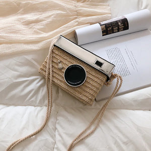 Women Waist Bag Straw Chain Packs Shoulder Bag