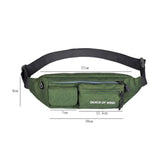 Unisex Waist Bag Solid Chest Pack Outdoor Running Fitness Bum Purse