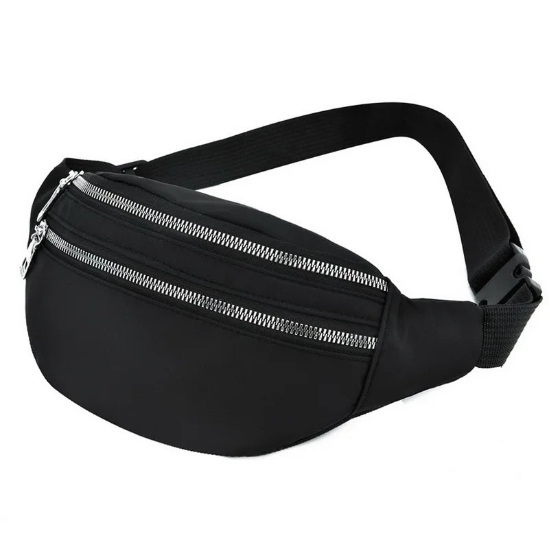 Women Waist Bag Sports Fanny Pack Zipper Chest Bag Female Banana Bag