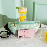 Waterproof Flower Waist Bag Fanny Pack Girls Sling Mobile Phone Pouch