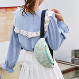 Waterproof Flower Waist Bag Fanny Pack Girls Sling Mobile Phone Pouch