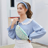 Waterproof Flower Waist Bag Fanny Pack Girls Sling Mobile Phone Pouch