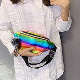 Women Waist Bag Zipper Chest Bag Female Banana Bag Money Pouch Travel Shoulder P