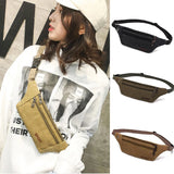 Women Waist Bag Zipper Fanny Pack Chest Bag Outdoor Sports Crossbody Bag