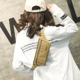 Women Waist Bag Zipper Fanny Pack Chest Bag Outdoor Sports Crossbody Bag