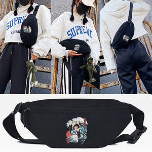 Ghost Slayer Print Waist Bag Fanny Pack Chest Pack Unisex