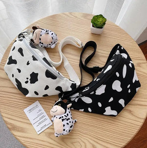 Cow Print Waist Fanny Pack for Travel Sports