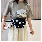 Cow Print Waist Fanny Pack for Travel Sports