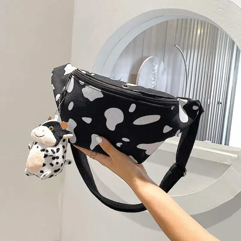 Cow Print Waist Fanny Pack for Travel Sports