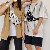 Cow Print Waist Fanny Pack for Travel Sports