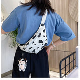 Cow Print Waist Fanny Pack for Travel Sports