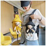 Canvas Waist Bag Chest Crossbody Bag for Hiking Lady