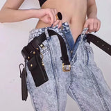 Women Waist Pack Leather Fanny Pack Crossbody Bags Casual Chest Pack