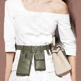 Women Waist Pack PU Leather Fanny Pack Belt Bag Crossbody Bags