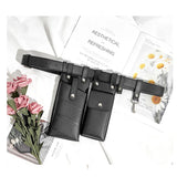 Women Waist Pack PU Leather Fanny Pack Belt Bag Crossbody Bags