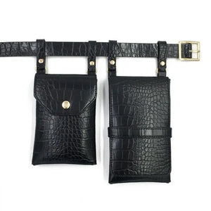 Women Waist Pack PU Leather Fanny Pack Ladies Belt Bag