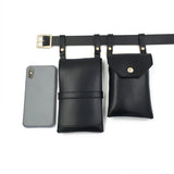 Women Waist Pack PU Leather Fanny Pack Ladies Belt Bag Crossbody Bags