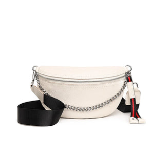 Women Waist Packs Leather Fanny Belt Bags High Shoulder Wild Messenger Chest