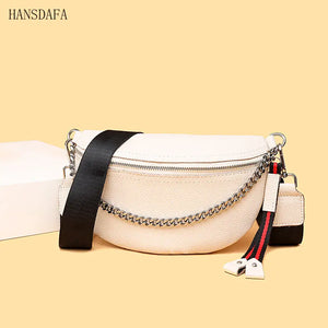 Women Waist Packs Leather Fanny Belt Bags High Shoulder Wild Messenger Chest