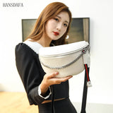 Women Waist Packs Leather Fanny Belt Bags High Shoulder Wild Messenger Chest