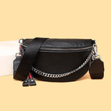 Leather Waist Pack Fanny Belt Bag Messenger Chest Crossbody Pouch