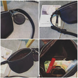 Women Leather Waist Packs and Shoulder Bag Set