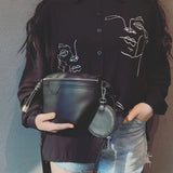 Women Leather Waist Packs and Shoulder Bag Set