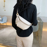 Women Waist Packs Leather Fanny Belt Bags Messenger Shoulder