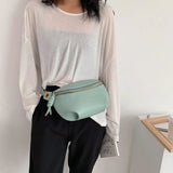 Women Waist Packs Leather Fanny Belt Bags Messenger Shoulder