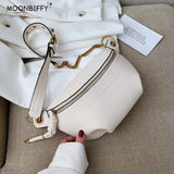 Women Waist Packs Leather Fanny Belt Bags Messenger Shoulder