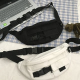 Canvas Waist Pack Unisex Travel Fanny Pack Streetwear Style