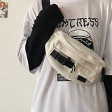 Canvas Waist Pack Unisex Travel Fanny Pack Streetwear Style